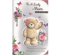 Tarjeta para el día de la madre con texto en inglés «To A LOVELY MUM MADRE» (22,8 x 15,2 cm)