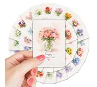 Tarjeta para el día de la madre - Nota de con estampado de flores en acuarela, tarjeta del día de la madre, para mujeres, tía, esposa, cumpleaños, amor, celebración de