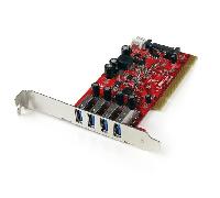 Tarjeta USB - StarTech.com PCIUSB3S4 Tarjeta PCI SuperSpeed USB 3.0 de 4 Puertos