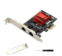 Tarjeta PCI-E convergente Gigabit Ethernet x1 de Doble Puerto, Adaptador de Controlador de Interfaz de Red Gigabit RJ45, Estaciones de Trabajo, servidores, con Soporte de Perfil bajo.
