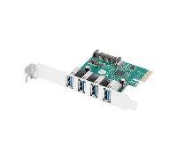 tarjeta pci express lanberg x1 a 4x usb-a 31 gen1 low profile