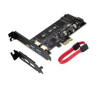 Tarjeta PCI Express PCI-E a USB 3.0. Incluye 1 puerto USB-C y 2 puertos USB-A.