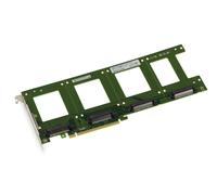 Tarjeta Pcie 16x 3.0 para 4 SSD Nvme U. 2 U2 68-pin SFF-8639 Motocicleta