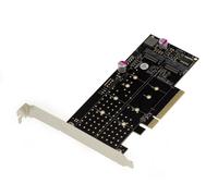 Tarjeta PCIe 3.0 8x Para 2 SSD M.2 NVMe M Key (M2 NGFF). PERICOM PI6C20400ALE