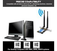 Tarjeta Pcie 433Mbps Doble Banda 5G para 4.0 para Tarjeta para Escritorio 4. Esta Tarjeta Comunitaria le Ofrece una Tarjeta Adaptadora Eficaz para una Tarjeta para Pc Ac1200 Pcie