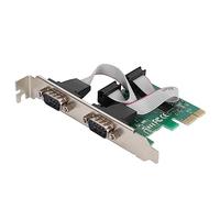 Tarjeta PCIe a RS232, 2 Puertos DB9 para PC Industrial POS | Chipset ASIX99100, Full-Duplex y Half-Duplex, Bracket Bajo Perfil para Carcasas Pequeñas