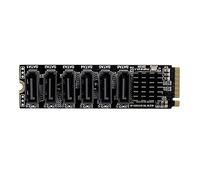 Tarjeta PCIe de expansión de controlador de 6 puertos con soporte de perfil bajo para PC de escritorio para 10/