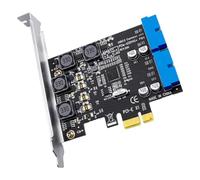 Tarjeta PCIe USB 3.0 de 4 puertos PCIE a USB 3.0, tarjeta de expansión interna USB con cable de extensión de 0,6 m para convertidor de bahía de unidad óptica de PC