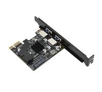 Tarjeta PCIE USB 3.0, Tarjeta Adaptadora de Expansión de Cuatro Puertos PCIE a USB3.0, 2 Puertos USB3.0, Compatible con Conexión en Caliente, Fuente de Alimentación SATa de 15 (ph63 Altura Completa)