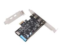 Tarjeta PCIe USB 3.2 Gen 1, 5Gbps 2 Puertos Tipo C | Transferencia de 5 Gbps, Puerto Interno de 19 Pines, Bracket de Perfil Bajo