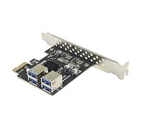Tarjeta PCIE USB 3.2 Gen1 de 5 Gbps, 4 puertos USB3.0, tarjeta PCIE PCIE USB3.0, adaptador multiplicador, controlador USB, tarjeta adicional