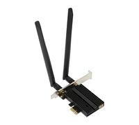 Tarjeta PCIe WiFi 6E, Adaptador Inalámbrico PCIe de Triple Banda, Seguridad WPA3, BT5.2, Antena Dual, Anti Interferencias, Tarjeta WiFi PCIe para Win 10/11 64Bit, Plug and Play