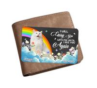 Tarjeta Personalizada con Foto para Mascotas, con Texto en inglés I Will Carry You with Me Until See You Again, Regalos conmemorativos para Perros y Gatos, pérdida de Mascotas, Regalos de