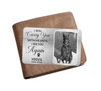 Tarjeta Personalizada con Foto para Mascotas, con Texto en inglés I Will Carry You with Me Until See You Again, Regalos conmemorativos para Perros y Gatos, pérdida de Mascotas, Regalos de