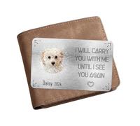 Tarjeta Personalizada con Foto para Mascotas, con Texto en inglés I Will Carry You with Me Until See You Again, Regalos conmemorativos para Perros y Gatos, pérdida de Mascotas, Regalos de