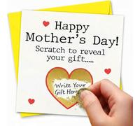 Tarjeta personalizada para el día de la madre para mamá, para rascar, revelar, personalizar, escribiendo tu propio regalo