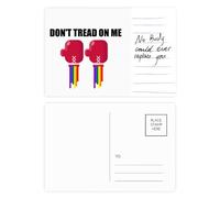 Tarjeta postal Art Deco con texto en inglés "Dont Tread On Me"