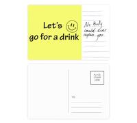 Tarjeta postal con texto en inglés "Have A Drink Bar Pub Relax"