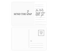 Tarjeta postal con texto en inglés "Leap Across Pay Attention"