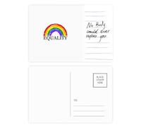 Tarjeta postal de igualdad de arco iris con diferencia de género e identidad, aniversario de persona importante