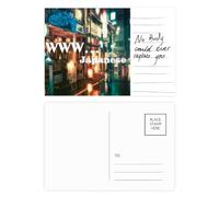 Tarjeta postal japonesa con texto en inglés "Happy Night" para aniversario de persona importante