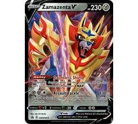 Tarjeta promocional Zamazenta V SWSH019 Pokemon (Serie Promo SWSH) + TitanCards® Toploader