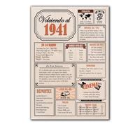 Tarjeta Regalo Cumpleaños 1941 / Felicitación Aniversario / Póster Vintage Año de Nacimiento 1941 / Cartel Decoración Fiesta Época / Celebración Hombre o Mujer / Regalo Original y Especial
