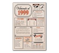 Tarjeta Regalo Cumpleaños 1999 / Felicitación Aniversario / Póster Vintage Año de Nacimiento 1999 / Cartel Decoración Fiesta Época / Celebración Hombre o Mujer / Regalo Original y Especial