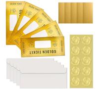 Tarjeta Regalo Viaje Sorpresa, 5 Tarjetas Personalizables con Pegatinas Rasca y Gana, Regalo Original para Cumpleaños, Viajes y Celebraciones, Incluye Sobres Dorados y Pegatinas para Envoltorio