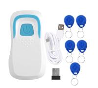 Tarjeta RFID Bluetooth, Escáner de Código con 5 Tarjetas 1000w 2000w Inversor de Corriente Lector Inalámbrico Negro ID 125Khz (Blanco)
