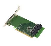 Tarjeta Riser PCIe 16x Para 4 SSD U.2 NVMe o 4 Puertos 4X SFF8643