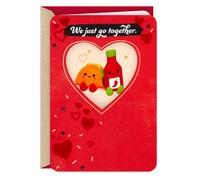 Tarjeta rom ntica de San Valent n ""Better Together"" de Hallmark (taco y salsa picante) para esposo, esposa, novio y novia.