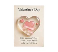 Tarjeta romántica de abrazo de San Valentín, recuerdo de corazón pequeño, tarjetas de bolsillo para parejas de larga distancia con mensaje significativo, tarjeta de recordatorio de amor para