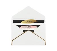 Tarjeta romántica de felicitación con sobres, diseño de rayas con texto en inglés "Don'T Kill My Vibe Greeting"