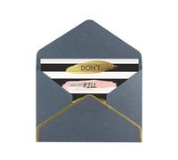 Tarjeta romántica de felicitación con sobres, diseño de rayas con texto en inglés "Don'T Kill My Vibe Greeting"