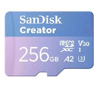 tarjeta sandisk creator microsd 256gb