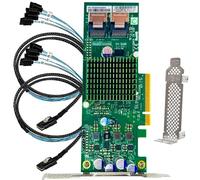 Tarjeta SAS HBA Compatible con LSI 9207-8i IT Mode PCIe SATA, 8 Puertos 6 Gbps PCIe 3.0 x8, 2 Cables SFF-8087 a 4× SATA para NAS ZFS TrueNAS unRAID