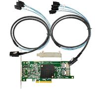 Tarjeta SAS HBA Compatible con LSI 9207-8i IT Mode PCIe SATA, 8 Puertos 6 Gbps PCIe 3.0 x8, 2 Cables SFF-8087 a 4× SATA para NAS ZFS TrueNAS unRAID