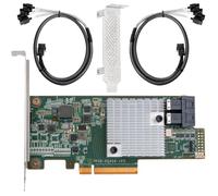 Tarjeta SAS HBA compatible con LSI 9300-8i modo IT de 8 puertos con cables SATA