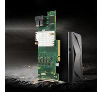 Tarjeta SAS HBA de 12 GB Tarjeta Controladorade 12 Gbps, Plug and Play, Tarjeta de Expansión PCIE 3.0 para Transmisión de Datos con Memoria de 12 GB