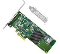 Tarjeta SAS HBA PCIe SATA Tarjeta de expansión compatible con LSI 9211-4i modo IT, soporte de expansión SAS, PCIe 2.0, 1 interno SFF-8087, 4 puertos 6Gbps, paso para NAS ZFS TrueNAS unRAID