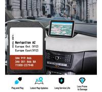 Tarjeta SD AZ V12 East Europe OST, 8GB, para VW Jetta/Caddy/Golf/Passat/Polo/Tiguan/Sharan, navegación para coche RNS315 3AA 919866 A AZ V12 OST EAST
