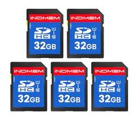 Tarjeta SD de 32 GB, paquete de 5 tarjetas de memoria SDHC UHS-I U1 Clase 10, video Full HD de alta velocidad compatible con cámaras digitales de apuntar y disparar, videocámaras HD, DSLR y PC, 32 GB