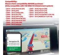 Tarjeta SD de mapa de navegación Jetta Passat 3C8 051 884 DI Sat Nav para VW FX V12 Europa Occidental