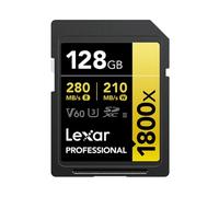 Paquete de 2 Lexar Professional SDXC 128GB BL 1800x UHS-II V60 gold