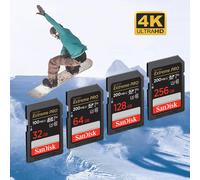Tarjeta SD Original SanDisk Ultra/Extreme SD/Extreme PRO 32GB SDHC 64GB/128GB/256GB SDXC UHS-I U3/4K/V30 para cámara, coche, DV, SLR