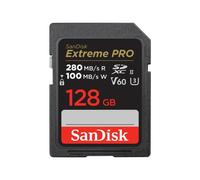 SanDisk 128 GB Extreme PRO Tarjeta de memoria SDXC, con hasta 280 MB/s, UHS-II, C10, U3, V60