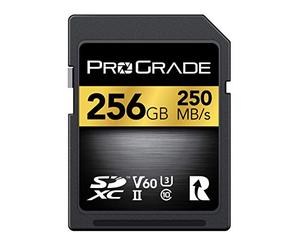 Tarjeta SD UHS-II de 256GB V60: hasta 130MB/s de velocidad de escritura y 250MB/s de velocidad de lectura | Para profesionales, cineastas, fotógrafos y conservadores de contenido: por Prograde Digital