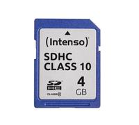 Tarjeta SDHC Intenso 4GB Clase 10 25 MB/s Resistente Negra