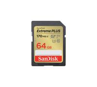 Tarjeta SDXC - SanDisk - Extreme PLUS - 64 GB - UHS-Class 3 - Resistente a golpes, impermeable